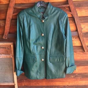 Forest green Terry Lewis 100% leather size L